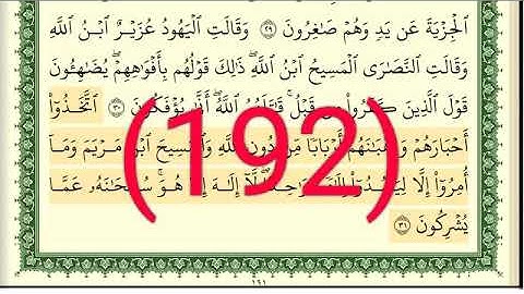 سورة التوبة  رقم الصفحة 192 مجود بصوت القارئ الشيخ أيمن سويد حفظه الله