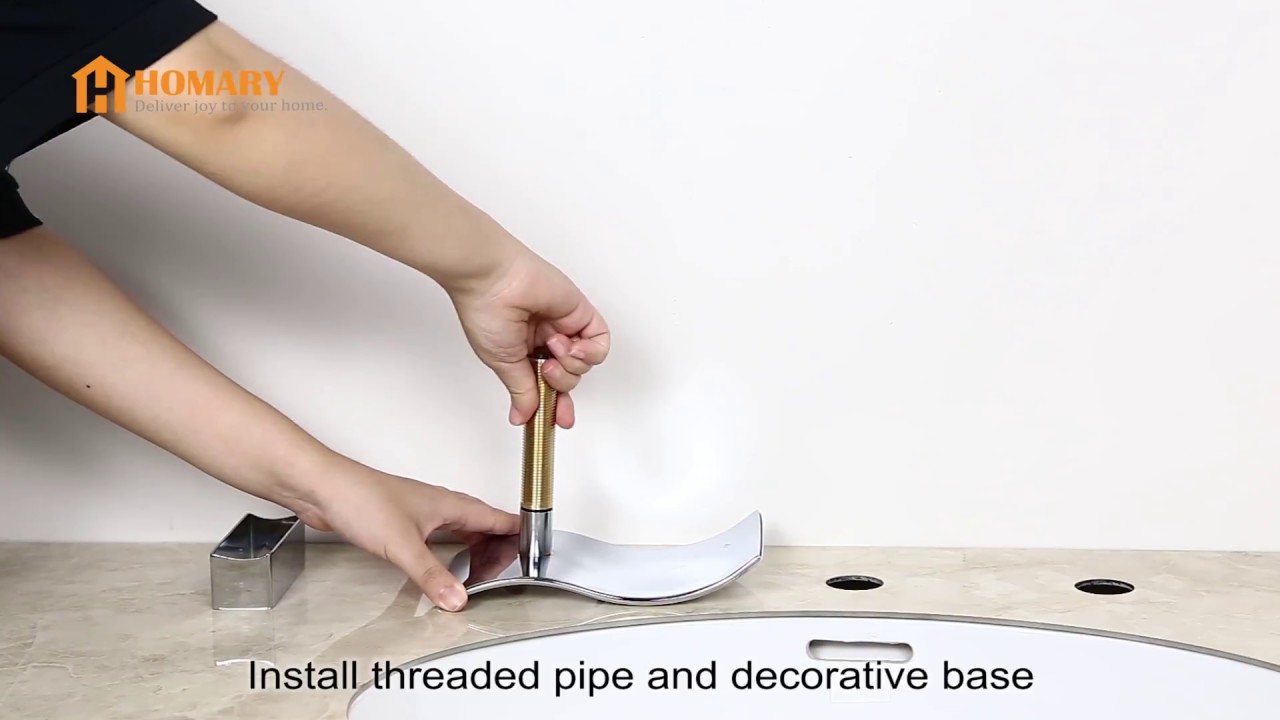 Install Widespread Waterfall 2 Crystal Handle Bathroom Sink Faucet in Chrome