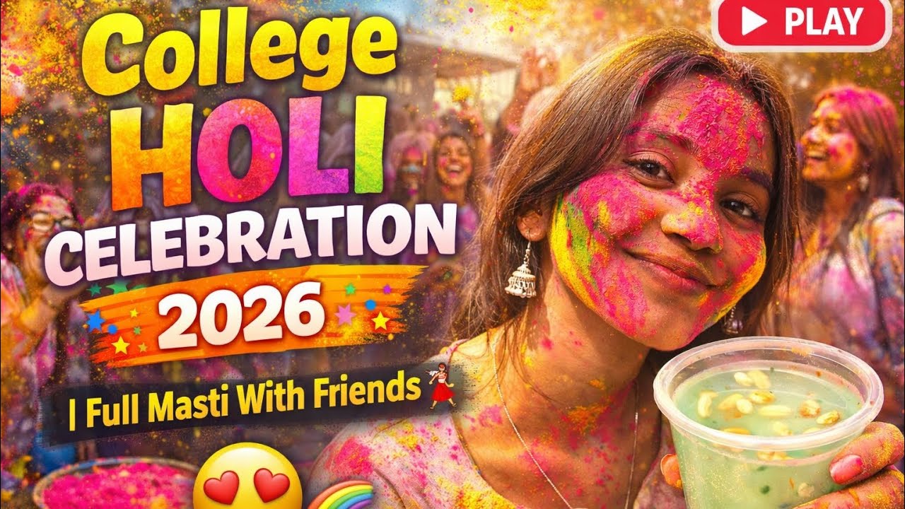 College Holi Celebration 2026 🎨🔥 | Full Masti With Friends 💃🌈