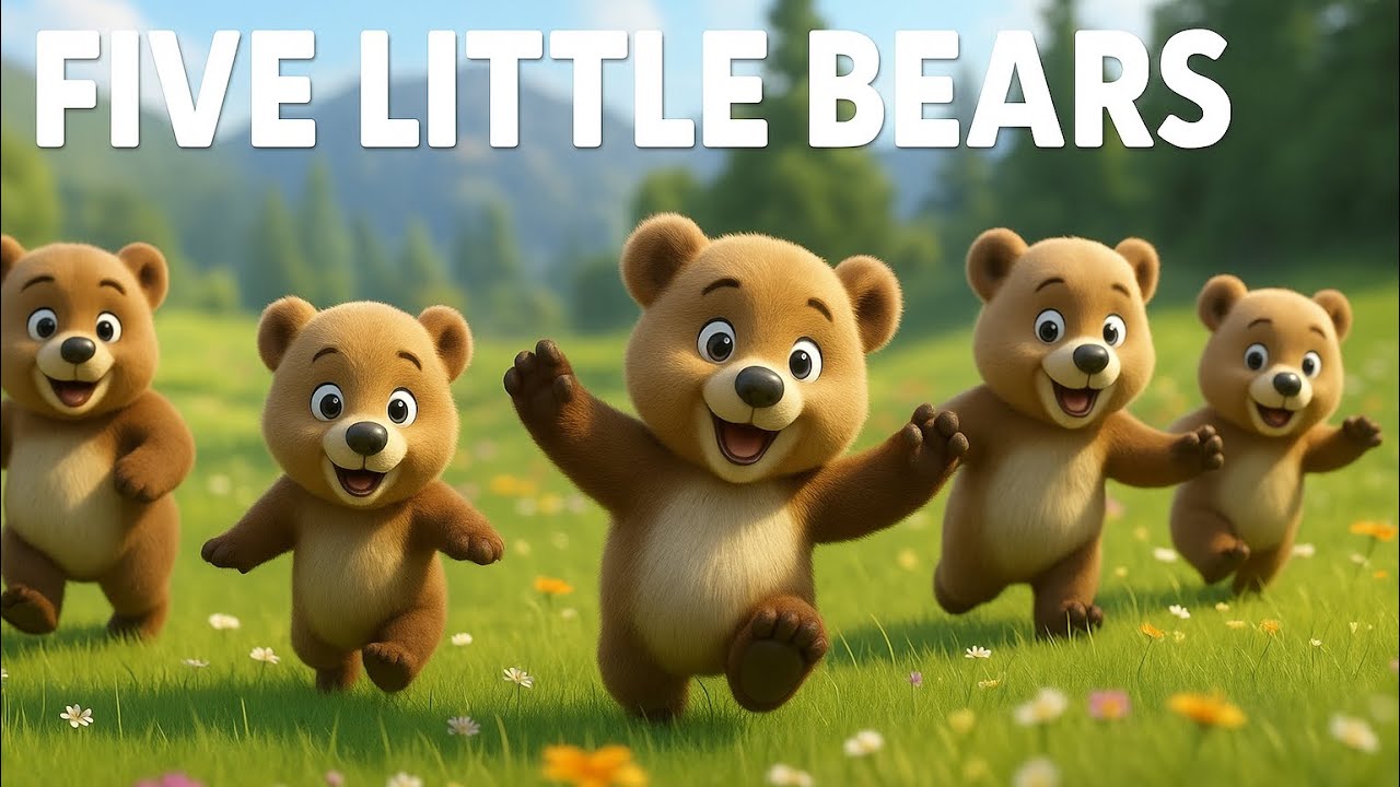 Five Little Bears | Just Like Five Little Ducks | Fun Counting Song for ...