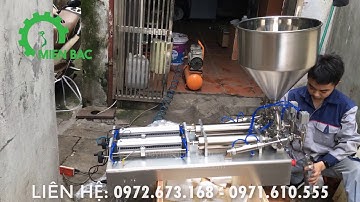 MÁY CHIẾT RÓT NƯỚC RỬA TAY, DUNG DỊCH, TƯƠNG ỚT, SA TẾ - MÁY CHIẾT RÓT 2 VÒI TRUNG QUỐC