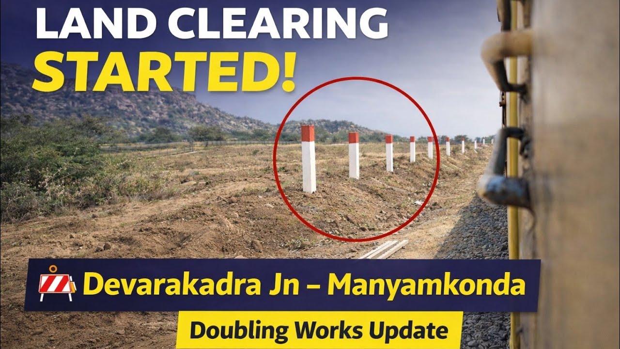 “Land Cleaning Started Between Devarakadra Jn – Manyamkonda | Doubling Works Update | Railfan India 