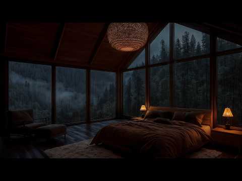 Cozy Forest Cabin Rainfall 🌲| Soothing Sounds to Unwind, Focus & Sleep Deeply