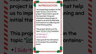 how to write introduction in project | how to make introduction page | introduction school project