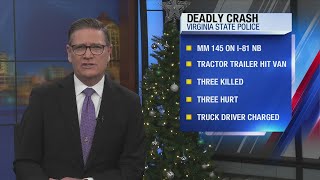 Three killed in I-81 north tractor-trailer crash in Roanoke