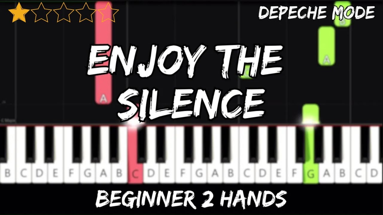 Depeche Mode - Enjoy the Silence - Easy Beginner Piano Tutorial - For 2 Hands
