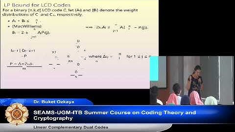 SEAMS-UGM-ITB Summer Course on Coding Theory and Cryptography - Day 10 (Session 2)