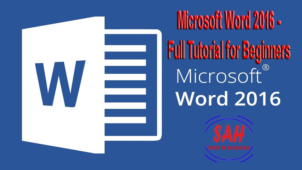 Microsoft Word 2016 - Full Tutorial for Beginners 🔔#akram360 - YouTube