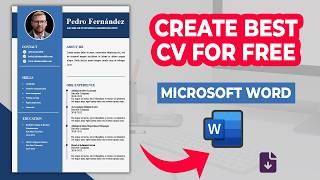 🔥 Best Resume Design in Microsoft Word 2026 | ✅ FREE Editable CV Template