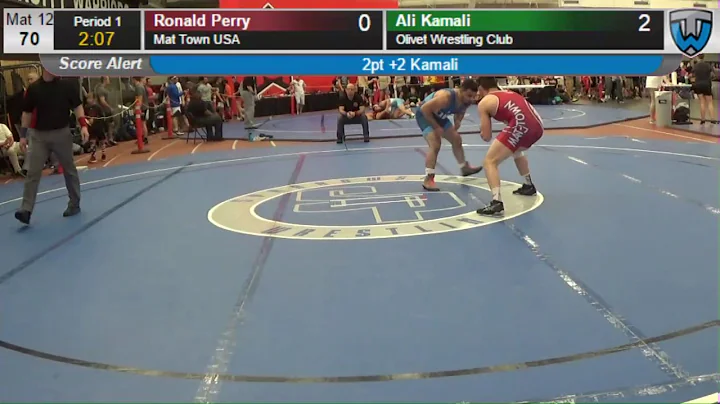 1021 Open Men 70 KG Ronald Perry Mat Town USA vs A...