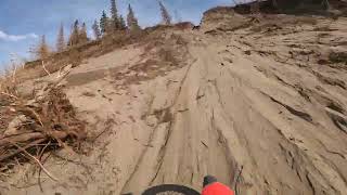 Dirt bike hill climb. Brule dunes Alberta