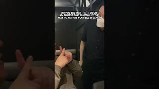 Gestures they do when asking for the Bill or Check in Japan!