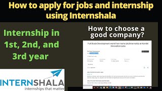 How to apply for jobs and internship using Internshala || How to make resume on internshala