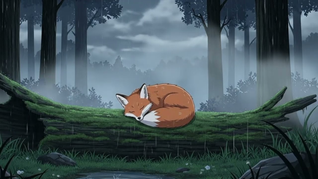 Cozy Rainy Jazzy Lo Fi 🌧️🎷 Funky Chill Beats for Late Nights & Focus | RainFox Radio