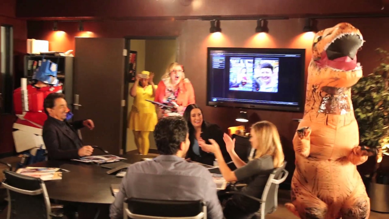 Optimus Prime vs. T-Rex on the set of Criminal Minds