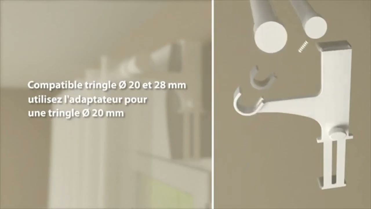 Support Tringle Rideau Sans Percer - Adaptateur Shop