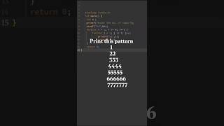 pattern printing Q.23 in C #coding #cprogramming
