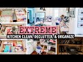 EXTREME KITCHEN CLEAN AND ORGANIZE | ULTIMATE CLEANING MOTIVATION | KITCHEN ORGANIZATION