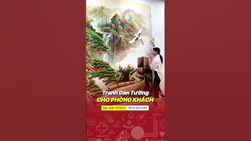 Tranh vải dán tường khổ lớn, tranh dán tường phong cảnh #shortvideo #shorts