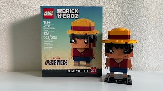 Building Lego Brickheadz 40799 Monkey D. Luffy Figure | One Piece | ASMR | Unboxing