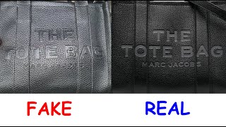 Marc Jacobs tote bag how to spot fake. Real vs fake The tote bag by Marc Jacobs