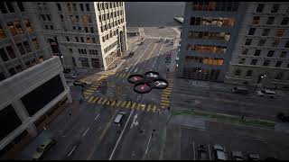 AirSim Plugin on UE 5.5 running along AI traffic and crowds