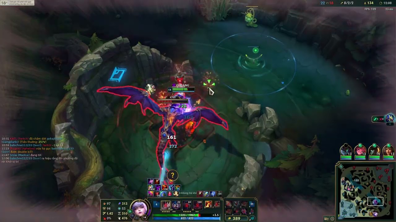 AR URF : Evelynn gánh team cực mạnh KDA 22/6/9