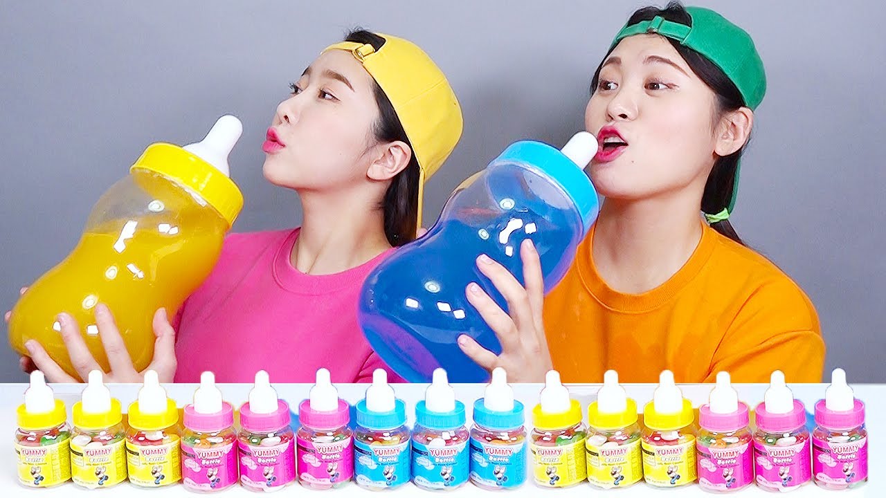 Bottle Candy Jelly Dessert Mukbang DONA YouTube