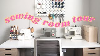 MY SEWING ROOM Tour, Supplies, \& Organization