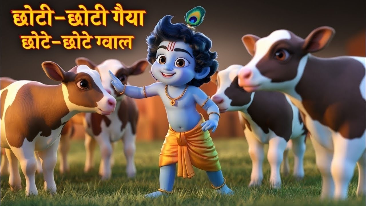 छोटी छोटी गैया छोटे छोटे ग्वाल। Choti Choti Gaiya Chote Chote Gwal। #kanha #krishna #krishnabhajan