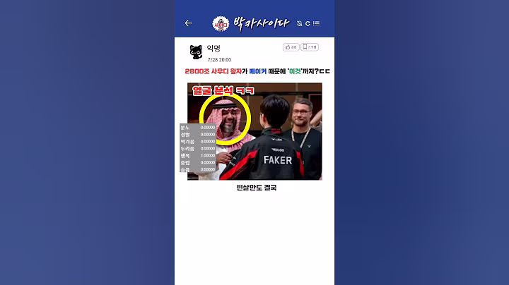 페이커를 좋아하는 돈 많은 팬