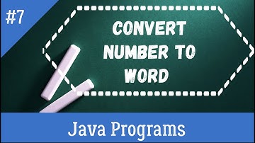 Write a Program to Convert Number to Word in Java