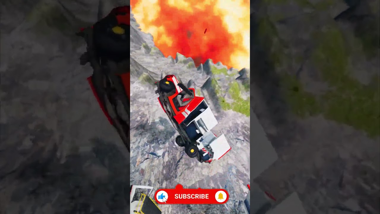 🌋🤫🚑Ambulance vs Belaz and Deep Lava Pits 