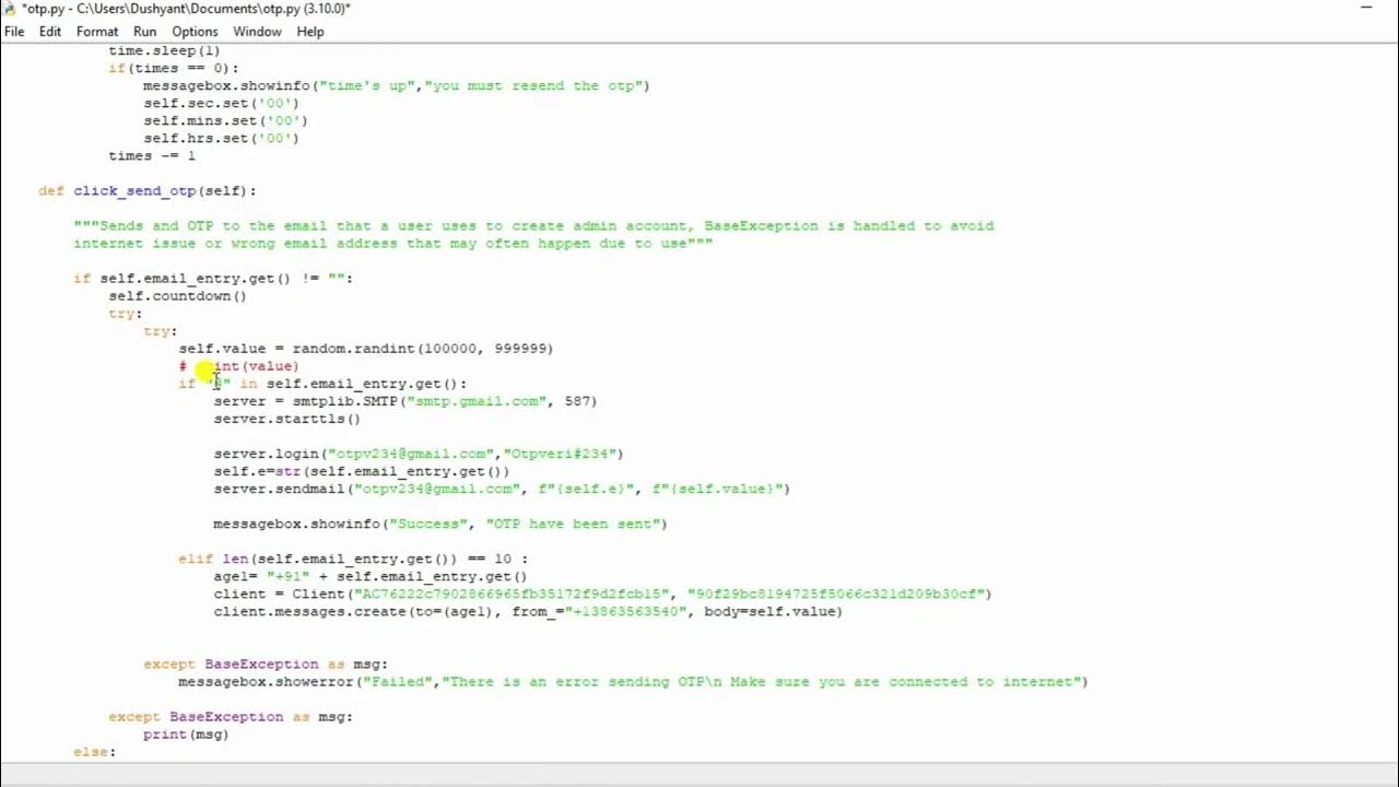 Fingerprint recognition and Otp Verification System Using Python - YouTube