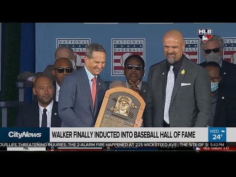Larry Walker finally inducted into Baseball Hall of Fame - YouTube