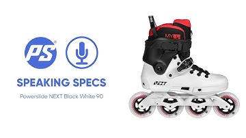 Powerslide Next Black White 90 skates - Speaking Specs
