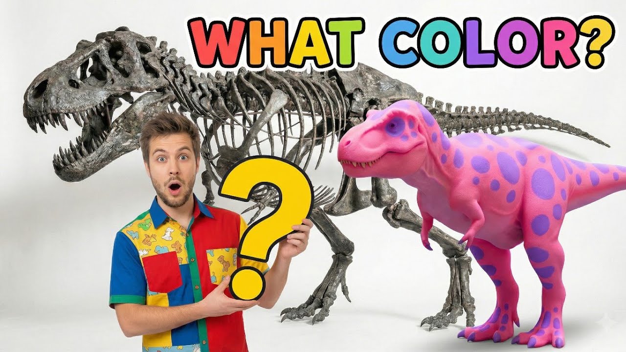 Какого цвета были динозавры? 🦖 Песня о цветах и узорах для детей