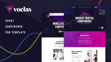 Voelas - Modern Event & Conference Organization PSD Template | Themeforest Website Templates and