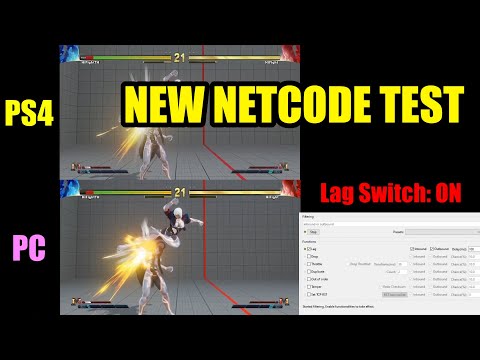SFV New Netcode Test - PS4 vs PC + Lag Switch