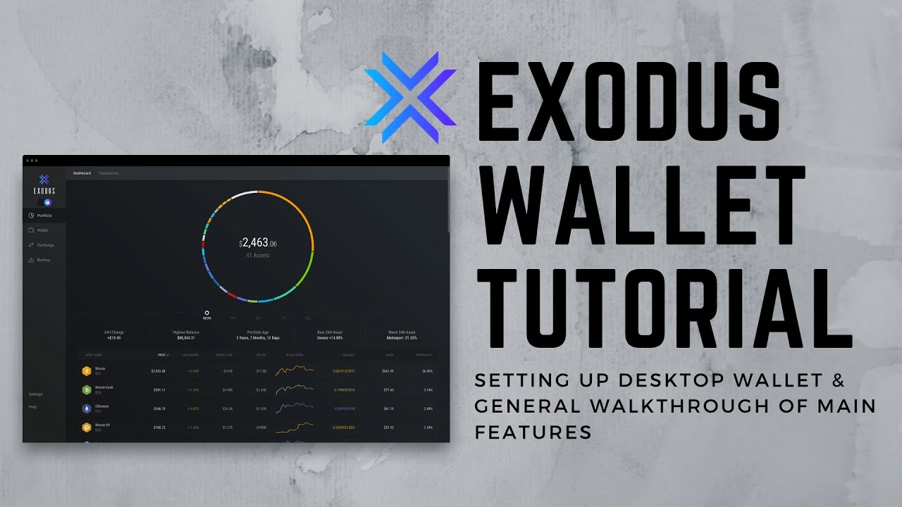 Exodus Desktop Wallet Tutorial Full Setup & Trezor Integration YouTube