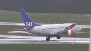 Difficult Crosswind Landings at Hamburg Airport gusts up to 55 knots.