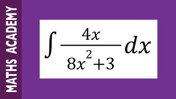 How to integrate 4x/(8x^2+3) using a substitution