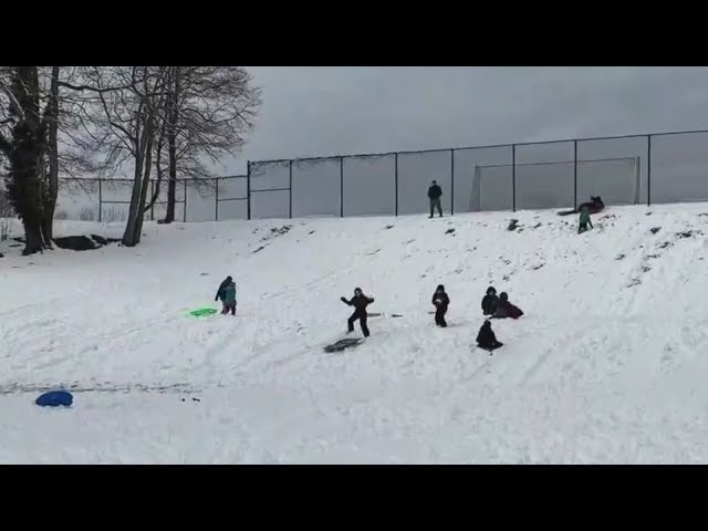 New Rochelle Residents Have Fun In The Snow