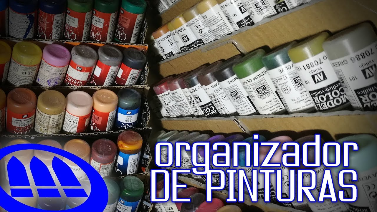 demanda peso Araña de tela en embudo Organizador de Pinturas Casero 2.0 - YouTube