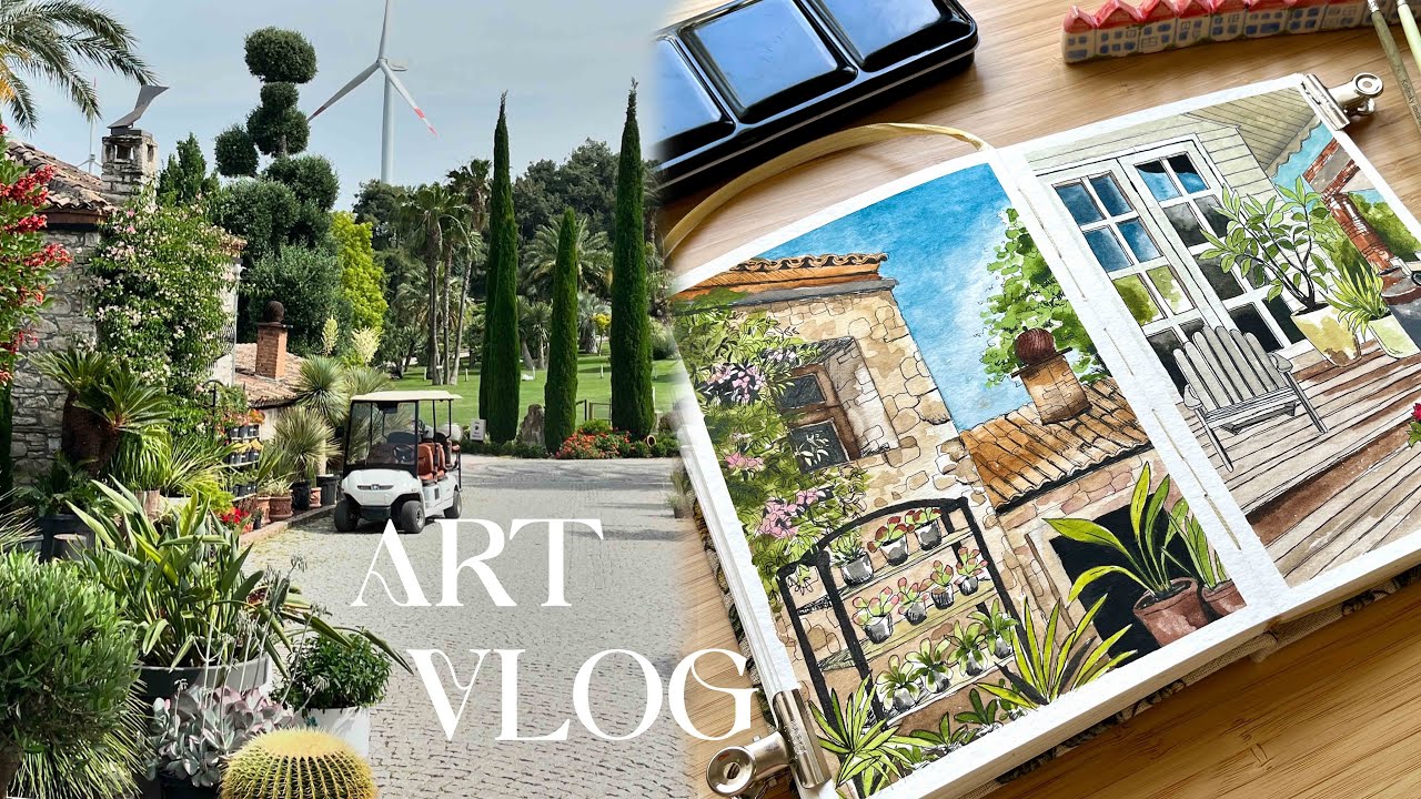 Relaxing Art Vlog | Watercolor Landscape Painting 🌱 - YouTube