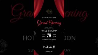 Grand Opening Invitation Design ✨  Elegant Canva Template  #Shorts