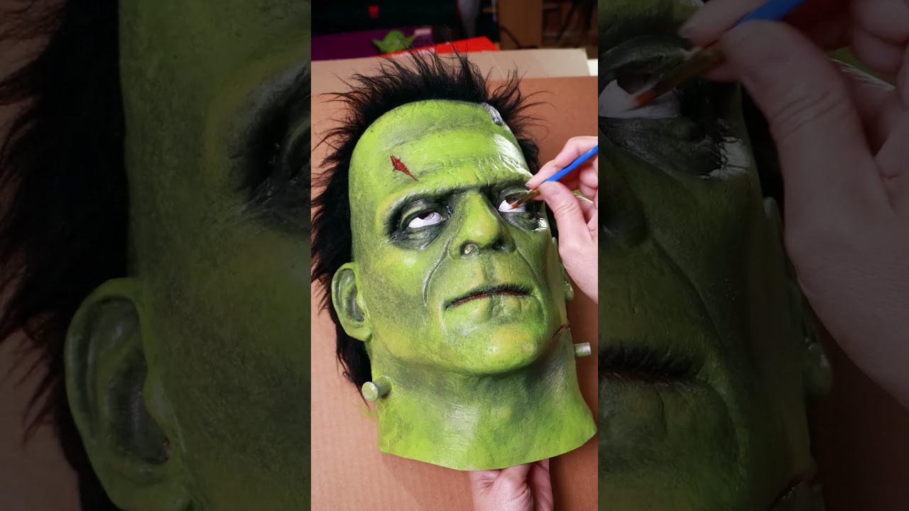 Frankenstein Mask Makeover! Transforming this Halloween store mask...