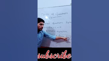 Types of Quadratic Equation #quadraticequation #equations #equationsolving