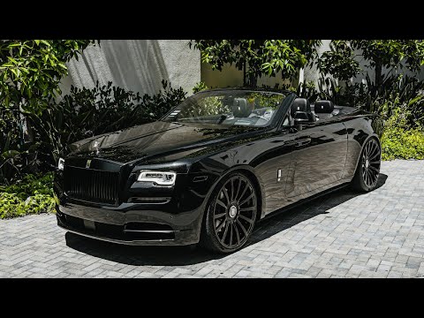 Clean Rolls Royce Dawn summer ready on 24" Forgiato monoblocks w/ all ext. accents painted satin blk