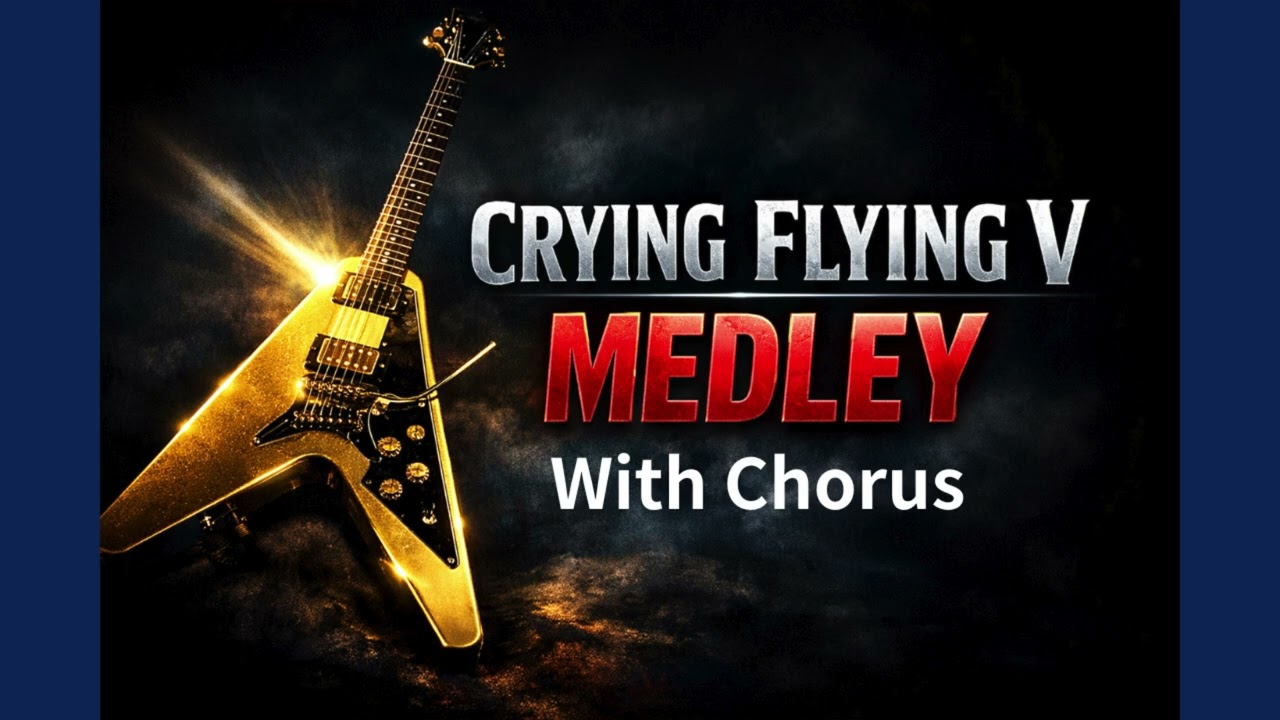 Michael Schenker Style Crying Flying V Guitar MEDLEY |  Rock Instrumental with Choir (11 Tracks )